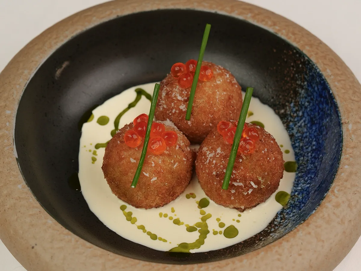 king crab arancini